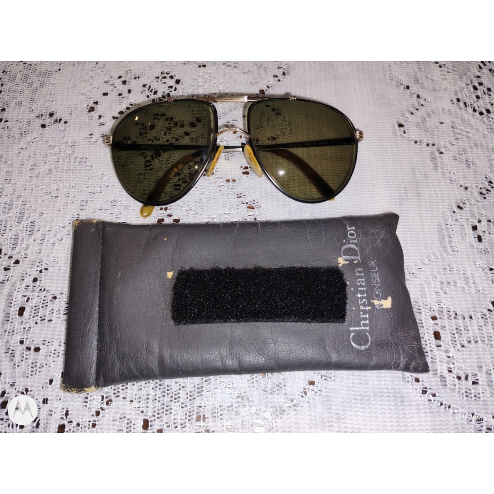 VINTAGE CHRISTIAN DIOR MONSIEUR 2252 GOLD FRAME SUNGLASSES 80'S AUSTRIA